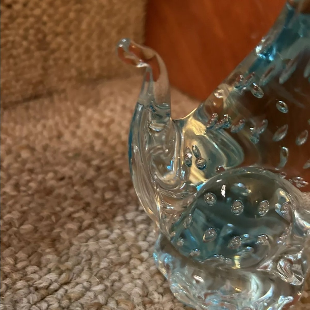 Vintage Elegant Murano Glass Cat Figurine - Blue - Picture 4 of 15